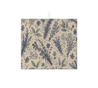 Tappetino scolapiatti a base di erbe per bancone della cucina, tappetino assorbente per scolapiatti con motivo floreale, in microfibra, stile vintage botanico, protezione per bar, 40,6 x 45,7 cm