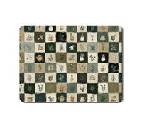 Tappetino scolapiatti a base di erbe per bancone della cucina, tappetino in gomma assorbente verde botanico rustico in pelle PU per protezione bar 45,7 x 61 cm