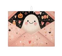 Tappetino scolapiatti a busta fantasma per bancone della cucina, grazioso tappetino assorbente per Halloween, tappetino scolapiatti in microfibra fantasioso per proteggere il bancone della cucina