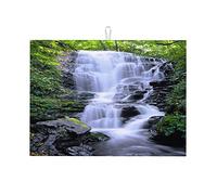 Tappetino scolapiatti a cascata con griglia, in microfibra, facile da usare, piccolo, 16 x 18 pollici