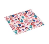 Tappetino scolapiatti a conchiglia rosa, tappetino assorbente per bancone della cucina, tappetino scolapiatti natalizio da 40,6 x 45,7 cm, con anello per appendere i piatti