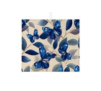 Tappetino scolapiatti a farfalla per bancone della cucina, tappetino assorbente per scolapiatti con farfalla blu, tappetino scolapiatti in microfibra primaverile per bancone della cucina, 40,6 x 45,7