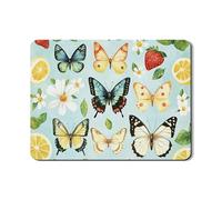 Tappetino scolapiatti a farfalla per bancone della cucina, tappetino scolapiatti in gomma assorbente floreale, tappetino scolapiatti in pelle PU primaverile per protezione bar 45,7 x 61 cm
