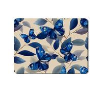 Tappetino scolapiatti a farfalla per bancone della cucina, tappetino scolapiatti in gomma assorbente con farfalla blu, tappetino scolapiatti in pelle PU per protezione bar 45,7 x 61 cm