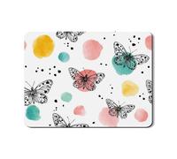 Tappetino scolapiatti a farfalla per cucina, tappetino scolapiatti in gomma assorbente ad acquerello colorato, tappetino scolapiatti in pelle PU primavera per protezione contro 45,7 x 61 cm