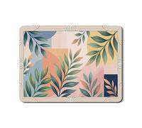 Tappetino scolapiatti a foglia per bancone della cucina, in gomma assorbente verde pastello, tappetino scolapiatti primaverile arte moderna per protezione bar 45,7 x 61 cm