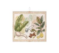 Tappetino scolapiatti a foglia per bancone della cucina, tappetino assorbente per scolapiatti verde botanico, tappetino in microfibra per scolapiatti moderno natura 40,6 x 45,7 cm