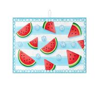 Tappetino scolapiatti a forma di anguria per bancone della cucina, tappetino assorbente per frutta estiva, tappetino scolapiatti in microfibra tropicale per cucina, caffè, bar, protezione 45,7 x 61 cm