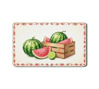 Tappetino scolapiatti a forma di anguria per bancone della cucina, tappetino scolapiatti in gomma assorbente con frutta verde estiva per bar, 30,5 x 50,8 cm