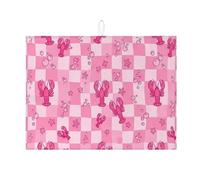 Tappetino scolapiatti a forma di aragosta per bancone della cucina, tappetino scolapiatti assorbente, tappetino estivo in microfibra per bancone della cucina e bar, 45 x 61 cm