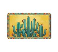 Tappetino scolapiatti a forma di cactus per bancone della cucina, colorato sud-ovest in gomma assorbente, tappetino scolapiatti estivo in pelle PU bohémien, per cucina, bar, 30,5 x 50,8 cm