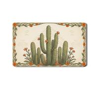 Tappetino scolapiatti a forma di cactus per bancone della cucina, in gomma assorbente verde con cactus, tappetino scolapiatti in pelle PU bohémien, tappetino per asciugare il bancone, 30,5 x 50,8 cm