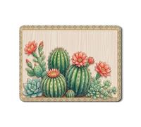 Tappetino scolapiatti a forma di cactus per bancone della cucina, in gomma assorbente verde, tappetino scolapiatti estivo in pelle PU bohémien, per proteggere il bancone della cucina, 45,7 x 61 cm