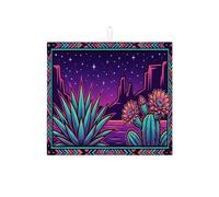 Tappetino scolapiatti a forma di cactus per bancone della cucina, tappetino assorbente per scolapiatti viola floreale in microfibra sud-occidentale per protezione bar 40,6 x 45,7 cm