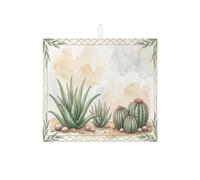 Tappetino scolapiatti a forma di cactus per bancone della cucina, tappetino assorbente per scolapiatti verde deserto, in microfibra, ispirato alla natura, per bancone della cucina, decorazione per la