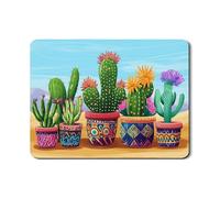 Tappetino scolapiatti a forma di cactus per bancone della cucina, tappetino scolapiatti in gomma assorbente per arte succulenta colorata, tappetino scolapiatti in stile sud-occidentale per decorazione