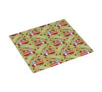 Tappetino scolapiatti a forma di camion dei pompieri, assorbente, per bancone della cucina, 40,6 x 45,7 cm, tappetino scolapiatti natalizio con anello per appendere