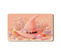Tappetino scolapiatti a forma di cappello da strega, per bancone della cucina, in gomma assorbente floreale, tappetino scolapiatti magico in pelle PU per proteggere bar, 30,5 x 50,8 cm
