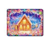 Tappetino scolapiatti a forma di casa di pan di zenzero, per bancone della cucina, tappetino scolapiatti in gomma assorbente invernale colorato per caramelle, tappetino scolapiatti in pelle sintetica