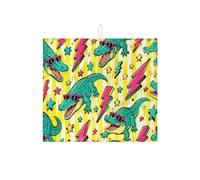 Tappetino scolapiatti a forma di coccodrillo, per bancone della cucina, colore giallo brillante, divertente, assorbente, tappetino scolapiatti in microfibra, 40,6 x 45,7 cm