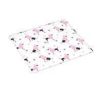 Tappetino scolapiatti a forma di corona di cane con barboncino rosa - Tappetino assorbente per bancone della cucina, tappetino scolapiatti natalizio 40,6 x 45,7 cm, tappetino scolapiatti con anello