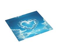 Tappetino scolapiatti a forma di cuore a forma di nuvola, tappetino assorbente per cucina, tappetino scolapiatti natalizio da 40,6 x 45,7 cm, con anello per appendere i piatti