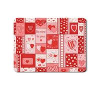 Tappetino scolapiatti a forma di cuore per San Valentino, per bancone della cucina, motivo pesca rossa, tappetino scolapiatti in gomma assorbente, romantico tappetino scolapiatti in pelle sintetica