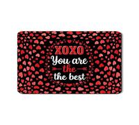 Tappetino scolapiatti a forma di cuore per San Valentino per bancone della cucina, tappetino scolapiatti in gomma assorbente con motivo a cuore, tappetino in pelle PU a tema amore, 30,5 x 50,8 cm