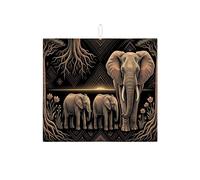 Tappetino scolapiatti a forma di elefante, per bancone della cucina, tappetino scolapiatti assorbente, in microfibra, ispirato alla natura, per decorazione domestica, 40,6 x 45,7 cm
