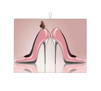 Tappetino scolapiatti a forma di farfalla, con tacco alto, in microfibra, grande, per bancone della cucina, super assorbente, facile da pulire, 45,7 x 61,7 cm