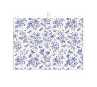 Tappetino scolapiatti a forma di farfalla, in microfibra, grande, per bancone della cucina, super assorbente, facile da pulire, 45 x 61 cm