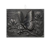 Tappetino scolapiatti a forma di farfalla, per bancone della cucina, nero floreale, assorbente, tappetino scolapiatti in microfibra Spring Nature per protezione da bar, 45,7 x 61 cm