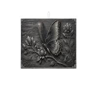 Tappetino scolapiatti a forma di farfalla, per bancone della cucina, nero floreale, assorbente, tappetino scolapiatti in microfibra Spring Nature per protezione da bar, 40,6 x 45,7 cm