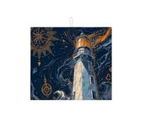 Tappetino scolapiatti a forma di faro nautico, tappetino assorbente vintage oceanico, tappetino scolapiatti in microfibra per bancone della cucina, 40,6 x 45,7 cm
