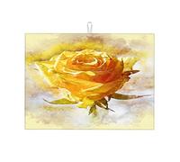 Tappetino scolapiatti a forma di fiore di rosa, Petal Love Romance XL, lavabile in lavatrice, piccolo, 16 x 18 pollici