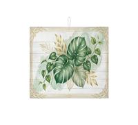 Tappetino scolapiatti a forma di foglia, per bancone della cucina, elegante tappetino scolapiatti assorbente floreale, tappetino scolapiatti in microfibra Spring Nature per protezione da bar, 40,6 x