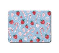 Tappetino scolapiatti a forma di fragola per bancone della cucina, in gomma assorbente rossa con fragole, tappetino scolapiatti invernale in pelle PU, protezione per le vacanze, 45,7 x 61 cm