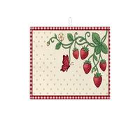 Tappetino scolapiatti a forma di fragola per bancone della cucina, tappetino assorbente per scolapiatti a quadretti rossi, tappetino scolapiatti in microfibra floreale primaverile per protezione bar