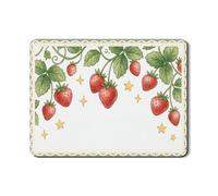 Tappetino scolapiatti a forma di fragola per bancone della cucina, tappetino scolapiatti in gomma assorbente verde floreale per bar 45,7 x 61 cm