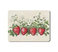 Tappetino scolapiatti a forma di fragola per bancone della cucina, tappetino scolapiatti in gomma assorbente vintage botanico, tappetino per scolapiatti estivo in pelle PU per bancone della cucina