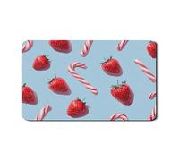 Tappetino scolapiatti a forma di fragole per bancone della cucina, divertente tappetino in gomma assorbente per scolapiatti con bacche rosse, tappetino estivo in pelle sintetica per bar, 30,5 x 50,8