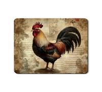 Tappetino scolapiatti a forma di gallo, per bancone della cucina, stile vintage in stile fattoria, assorbente, in gomma, scolapiatti rustico, in pelle PU, per bancone della cucina, decorazione per la