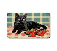 Tappetino scolapiatti a forma di gatto per bancone della cucina, tappetino scolapiatti in gomma assorbente vintage a tema animale, tappetino per asciugare il bancone della cucina, protezione per bar