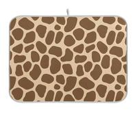 Tappetino scolapiatti a forma di giraffa, assorbente, per bancone della cucina, decorazione per la casa, 45,7 x 61 cm