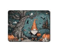Tappetino scolapiatti a forma di gnomo di Halloween, per cucina, zucca spettrale e cappello da strega, tappetino in gomma assorbente, tappetino scolapiatti in pelle PU autunnale, 45,7 x 61 cm