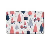 Tappetino scolapiatti a forma di gnomo per bancone della cucina, divertente albero delle vacanze, in gomma assorbente, scolapiatti invernale, in pelle PU, per bar, 30,5 x 50,8 cm