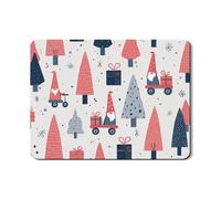 Tappetino scolapiatti a forma di gnomo per bancone della cucina, divertente albero delle vacanze, in gomma assorbente, scolapiatti invernale, in pelle PU, per bar, 45 x 61 cm