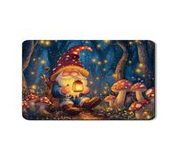 Tappetino scolapiatti a forma di gnomo per bancone della cucina, fantasioso foresta assorbente in gomma, tappetino scolapiatti accogliente in pelle PU per bancone della cucina, 30,5 x 50,8 cm