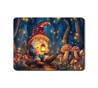 Tappetino scolapiatti a forma di gnomo per bancone della cucina, fantasioso foresta assorbente in gomma scolapiatti tappetino per scolapiatti accogliente in pelle PU per bancone della cucina 45,7 x 61