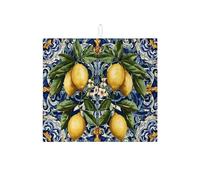 Tappetino scolapiatti a forma di limone, per bancone della cucina, tappetino assorbente per scolapiatti giallo mediterraneo, tappetino in microfibra estivo per bancone della cucina, protezione da bar